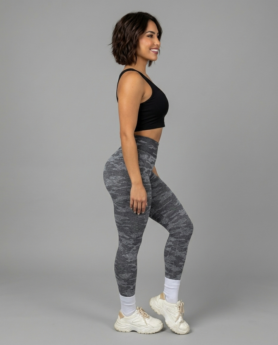 High-Waist Camo Leggings Viva Rouss