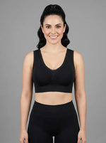 V-Neck Lace Bralette Top Negro Viva Rouss