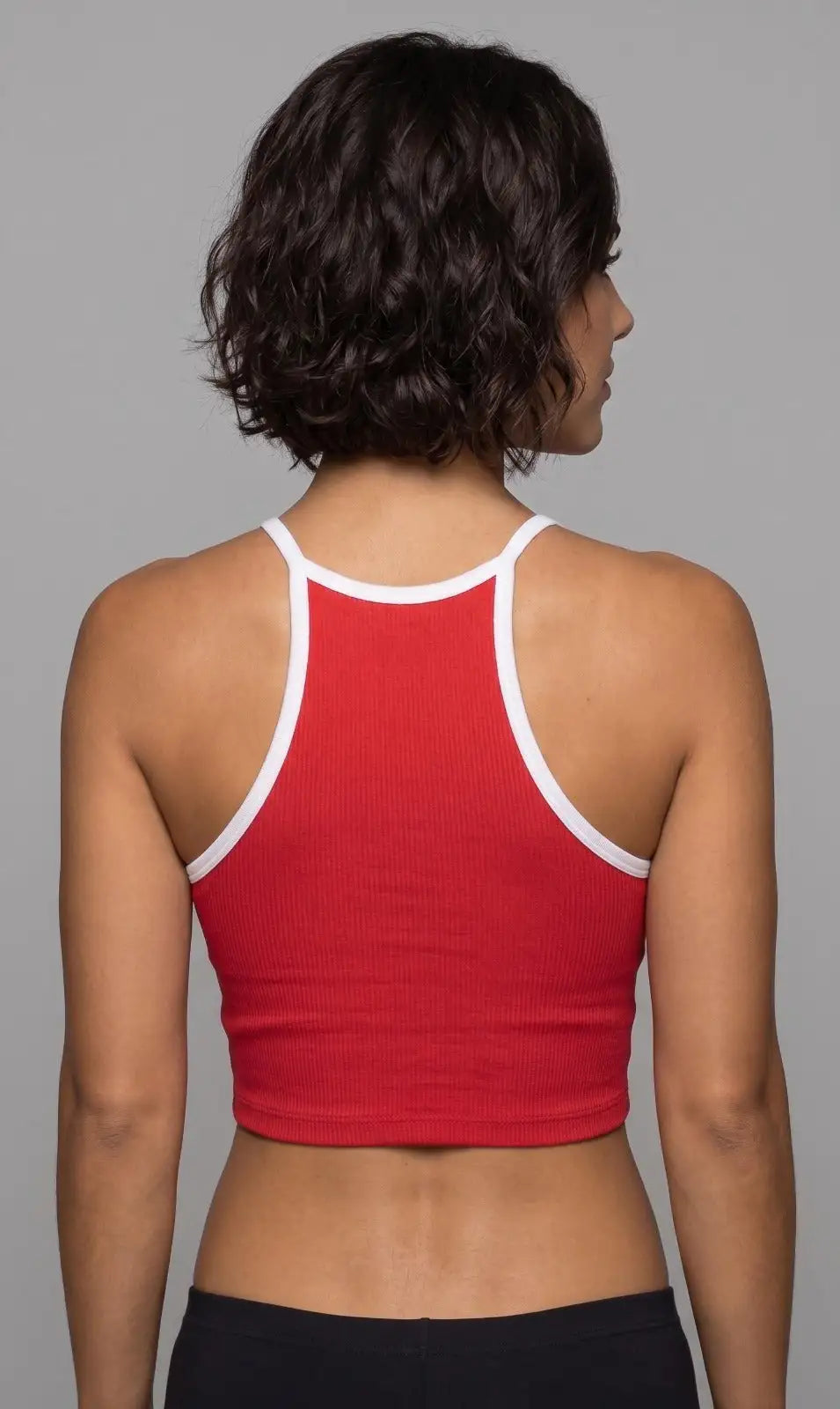 White Bias Tape Strap Top Viva Rouss