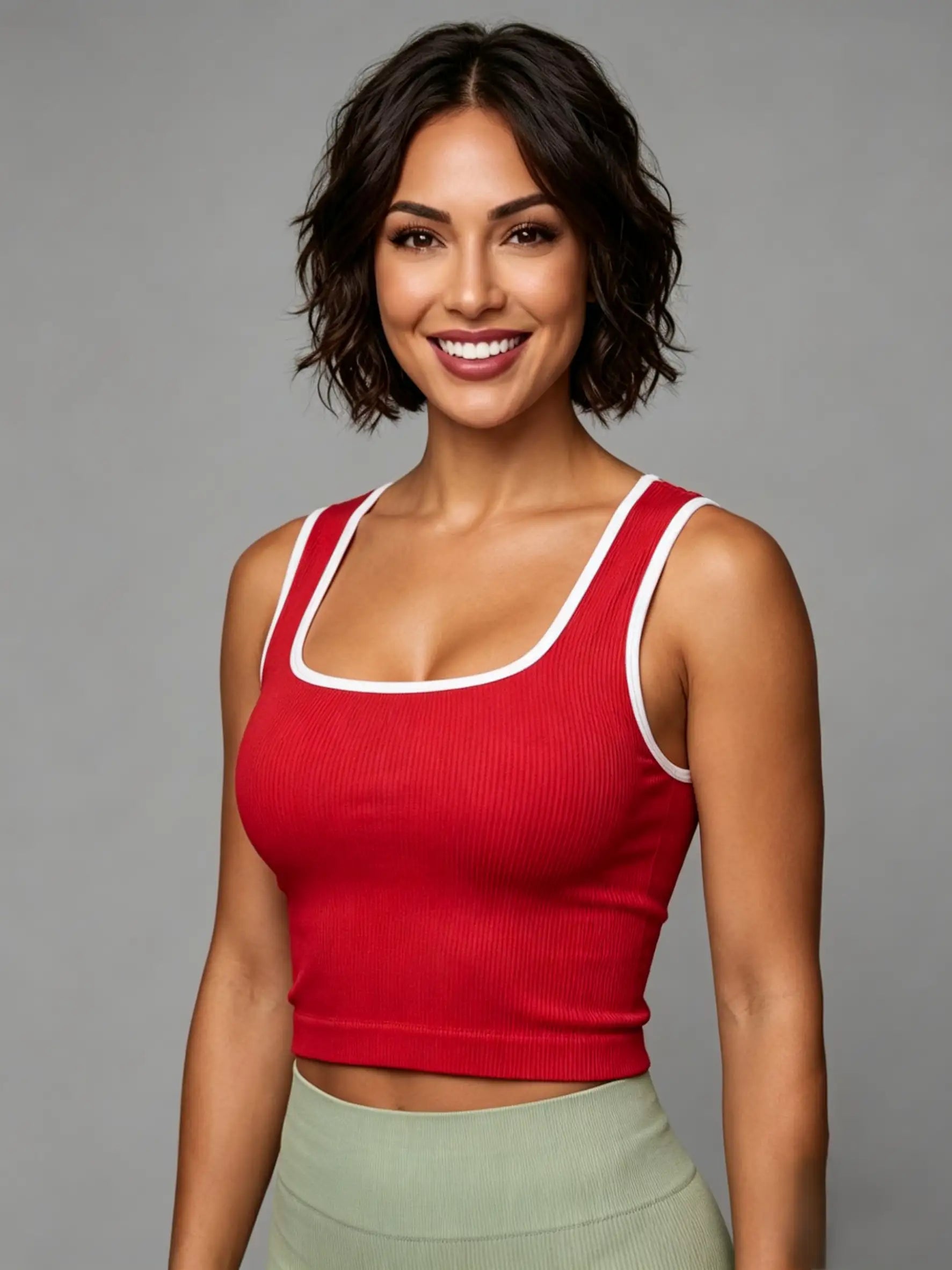 Blusa Cuello Cuadrado Bies Rojo Viva Rouss