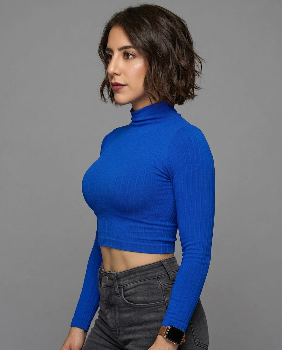 Long Sleeve Ribbed Top  Viva Rouss