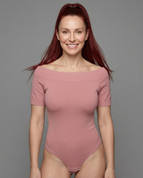 Off-Shoulder Short Sleeve Bodysuit  Viva Rouss