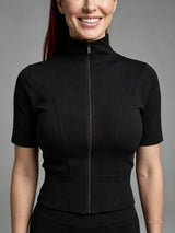 Short Sleeve Jacket Negro Viva Rouss