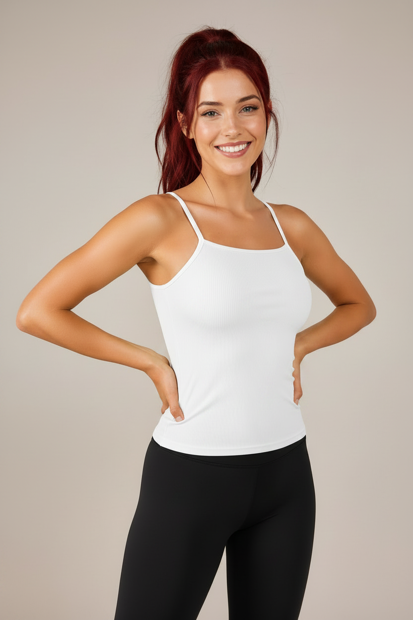 Tank top rib - Blanco