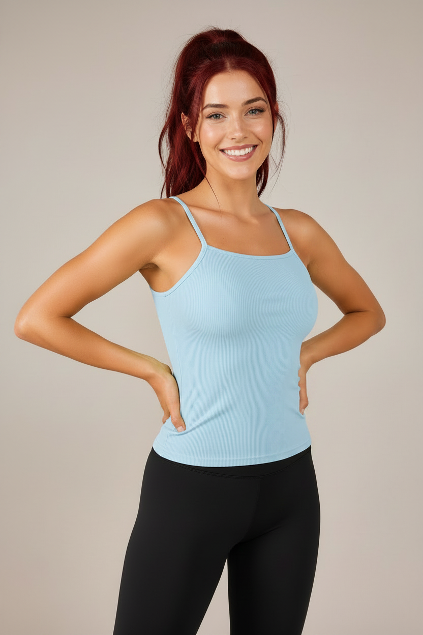 Tank top rib - Azul Cielo